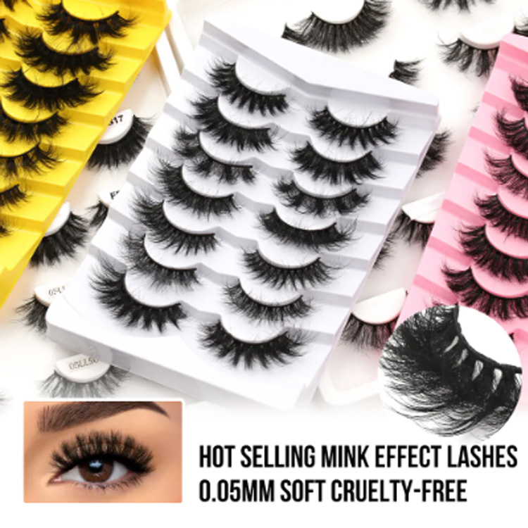 Cils faux de marca própria Faux Fouxy Faux Mink False Sylehashes