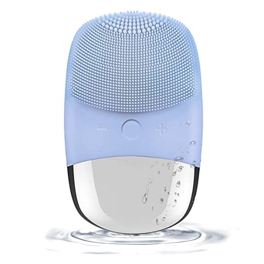 Escova de limpeza facial de silicone elétrico de marca própria