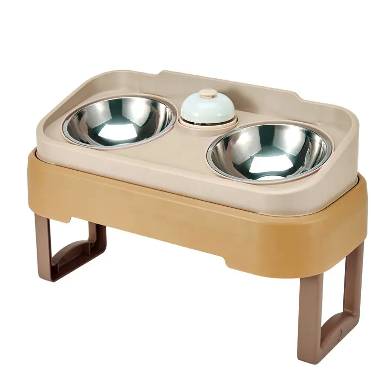 Tigelas de alimentador de gato com comida de estimação de luxo elevadas de luxo