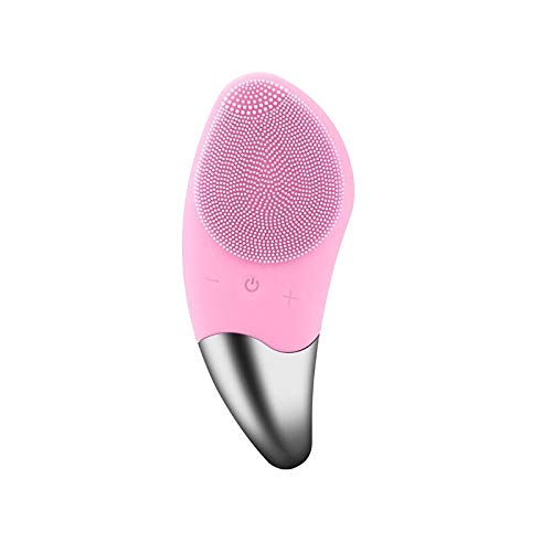 Escova de limpeza facial vibratória de silicone elétrica