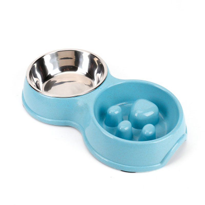 Alimentador lento Pet Double Bowl