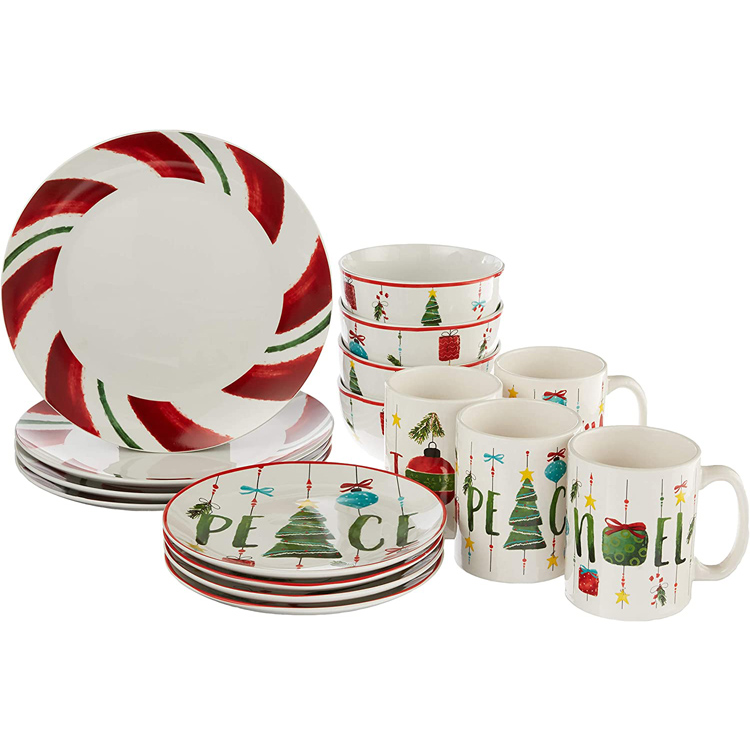 Conjunto de jantar de porcelana para festa de jantar de grés