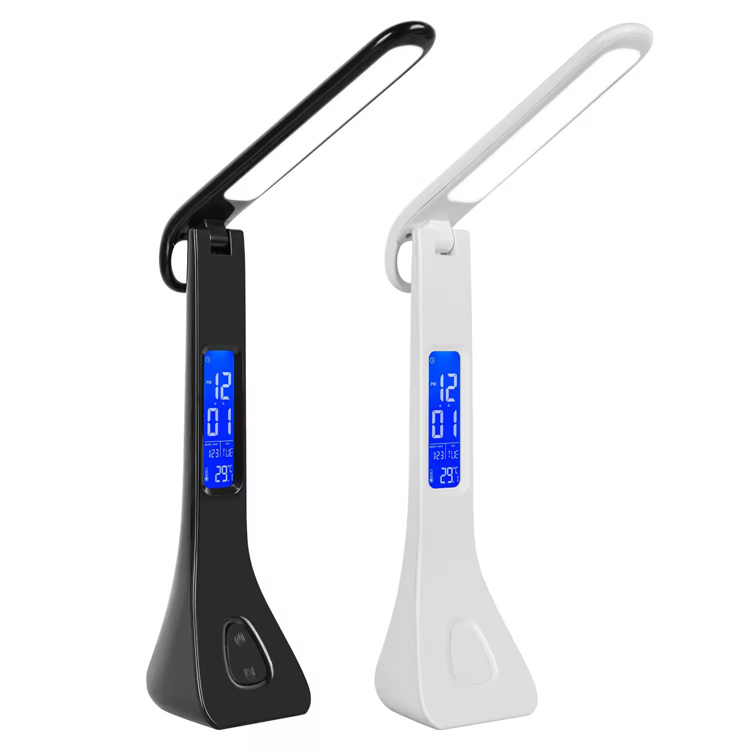Candeeiro de mesa giratório dobrável para estudo Candeeiro de mesa com interruptor de toque