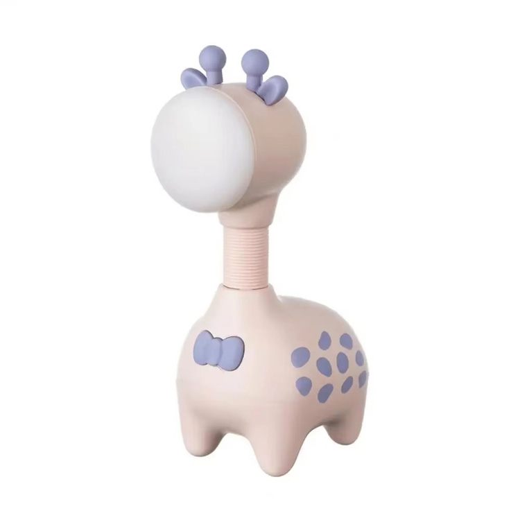 Lâmpada temática girafa fofa luz noturna candeeiro de mesa usb animal