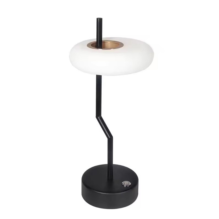 Lâmpada de mesa luxuosa sem fio para restaurante com energia de bateria USB