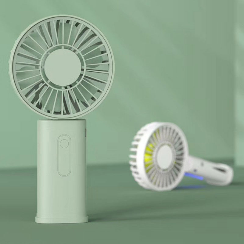 Mini ventilador vertical com suporte e clipe de telefone