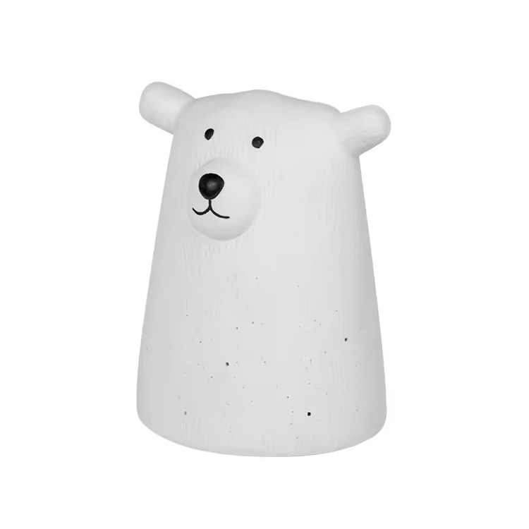 Lâmpada de mesa de urso de cerâmica para iluminação de sala de estar por atacado