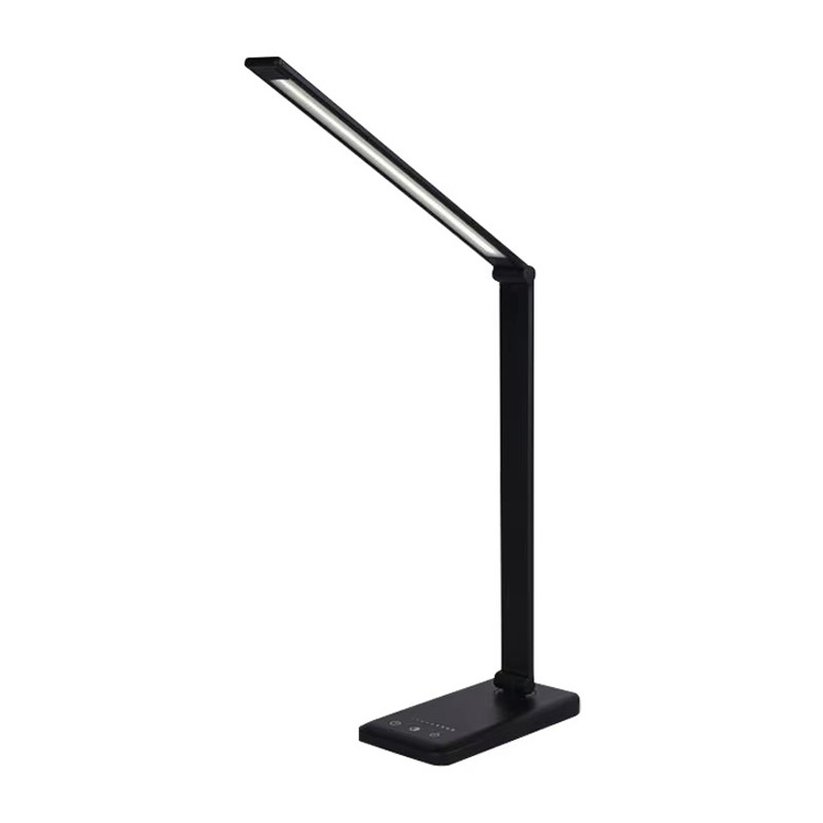 Candeeiro de mesa com carregador sem fio Candeeiro de mesa regulável e adequado para os olhos